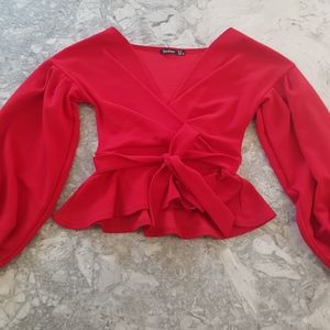 Off the Shoulder Red Top